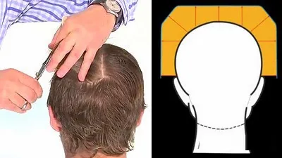 Phần hai bên giáp đỉnh, lấy một lớp dọc bên hông, căng 45 độ trên, dựa vào chuẩn của phần đỉnh, cắt đường xiêng theo chuẩn