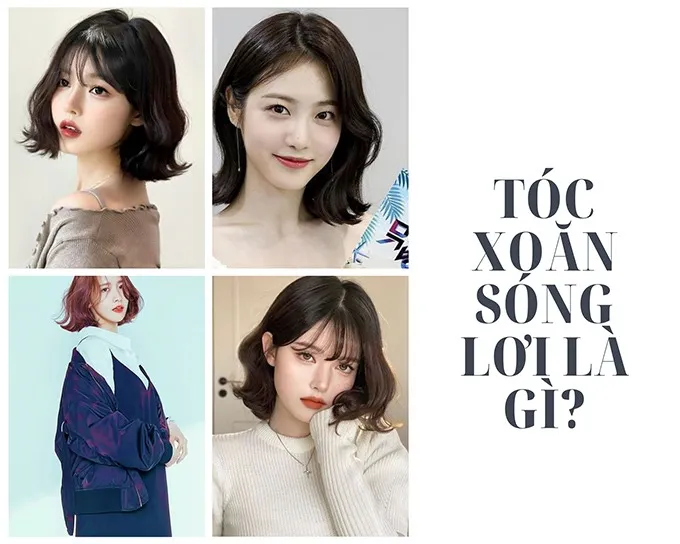 Tóc xoăn sóng lơi ngang vai xinh đẹp, trẻ trung