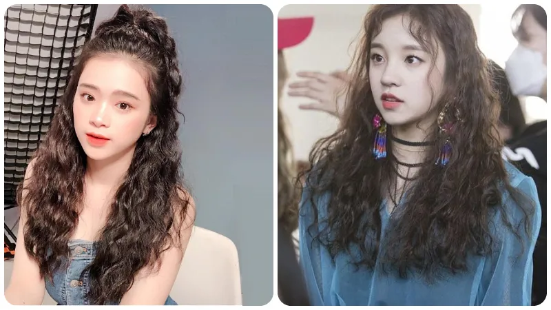 Hình ảnh các lọn tóc dập xù khác nhau, giúp chọn lựa kiểu dập phù hợp