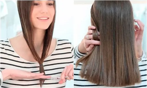 Sử dụng kéo tỉa và cắt điểm giúp làm mềm đường viền tóc ngang vai bị cứng