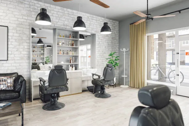 Đèn thả trần có thiết kế đơn giản làm món đồ decor tuyệt vời cho các salon tóc