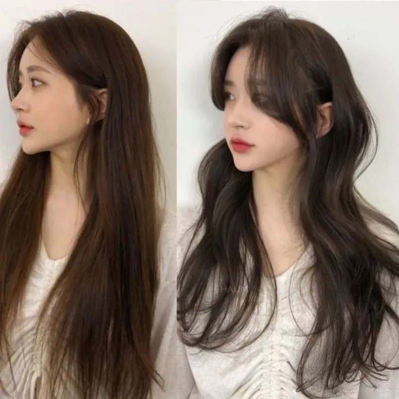 Mái bay dài kết hợp rẽ ngôi lệch, một biến thể linh hoạt phù hợp với nhiều khuôn mặt