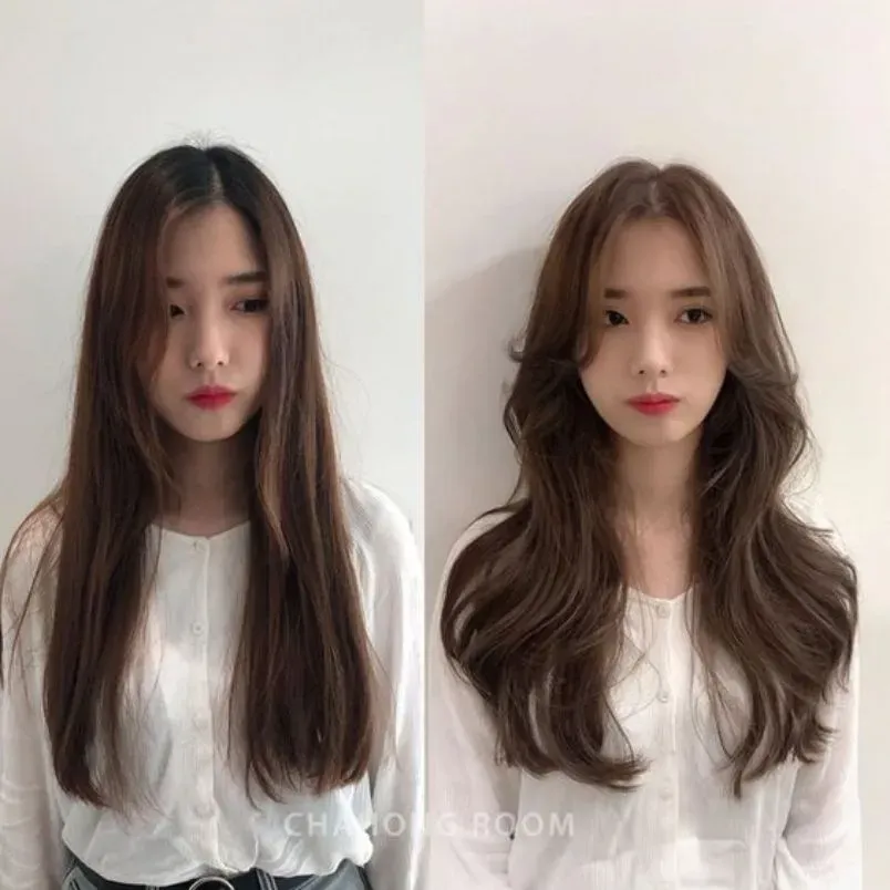 Tóc mái thưa giúp cân đối tỷ lệ khuôn mặt dài, làm mặt trông đầy đặn hơn