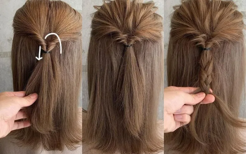 Tóc tết đuôi cá lệch vai lãng mạn