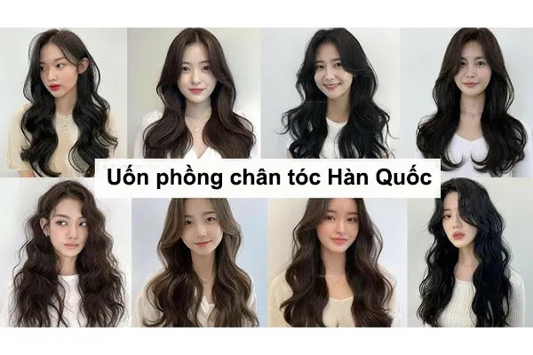 Hình ảnh minh họa một kiểu uốn phồng chân tóc Hàn Quốc
