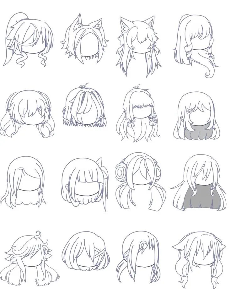 Hình ảnh cận cảnh khuôn mặt nữ anime, làm nổi bật chi tiết đổ bóng trên tóc mái xéo