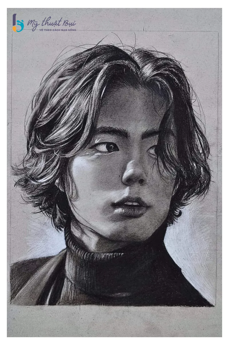 Phân tích điểm sáng và điểm tối khi vẽ tóc nữ để tạo chiều sâu